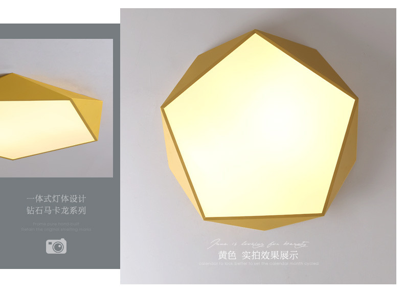 concise modern diamond Ma Long Series small/medium/big simple and fashionable bedroom/living room/balcony ceiling lamp