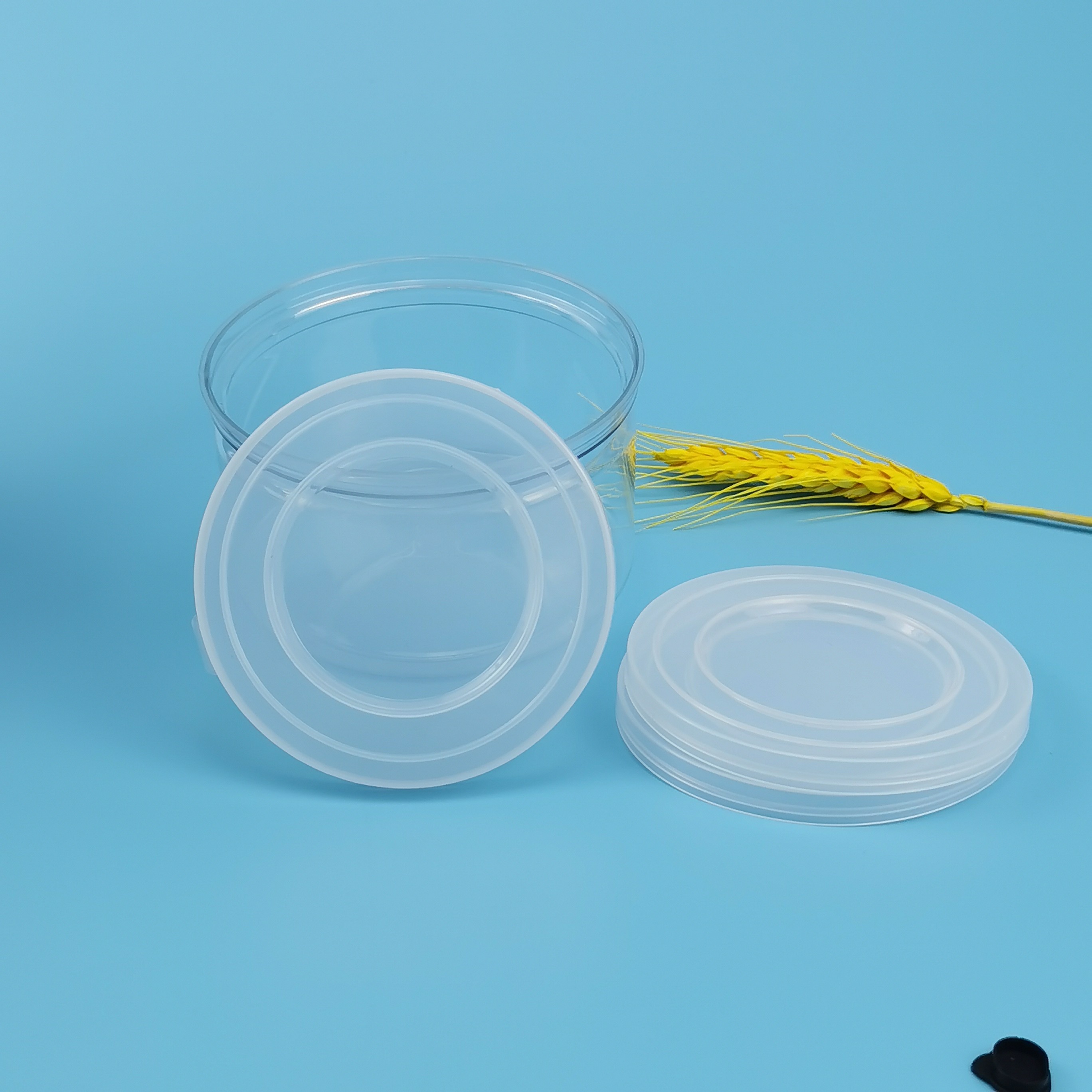 PE Black FDA Recycling 83mm Plastic Tin Can Covers