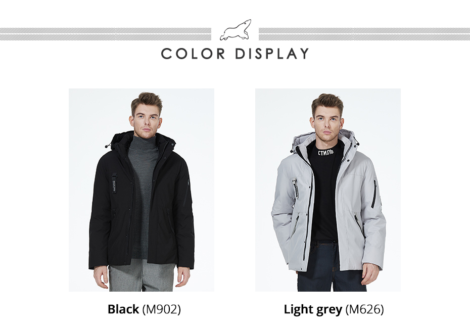 multi-pocket short down jacket, stylish, young fashion,short men's coat, light color, hooded,