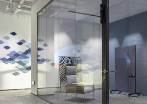 China Divider Aluminum Tempered Glass Office Partition Wall Commercial Interior wholesale