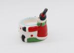 Ceramic Hand Painted Candle Holders Earthenware Material For Christmas