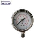 SS316 Bottom 63mm Liquid Filled Pressure Gauge General Manometer