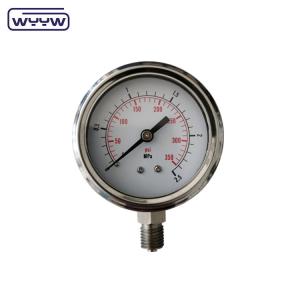 China 60mm dial size oil filling stainless steel pressure gauge with high quality pressure gauge WYYW wholesale