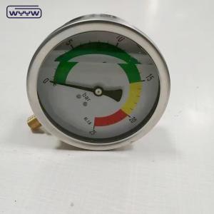 China Stainless Steel Pressure Gauge Manometer With Brass Thread Bottom Connection wholesale