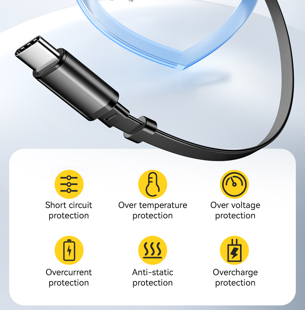 ESSAGER G652CU Series 65W Built-In USB-C Cable GaN USB-C Charger