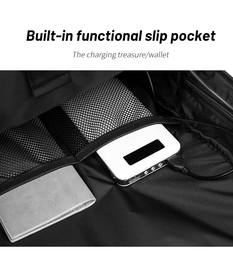15.6 Inch USB Charge 19L Anti Theft Waterproof Men Backpack 0.7kg