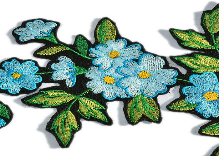 Iron On Flower Embroidered Applique Patches For Vintage Clothing Decoration