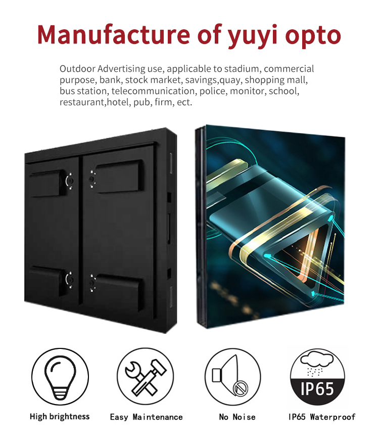 High Brightness P10 Outdoor LED Display Commercial HD Giant LED Screen Advertising