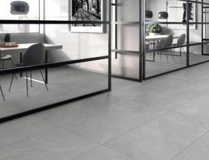 China 31KG/box 10mm Grey Anti Slip Tiles , 4Pcs Decorative Porcelain Floor Tiles wholesale