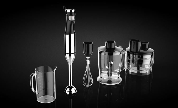 HB111 Stainless Steel Stick Blender With Chooper and Processing Bowl