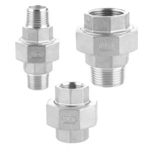 China Hexagon Head Stainless Steel Double Internal Thread Coupling Connector NPT BSP 1/4''-4.0 on sale