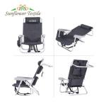 65*57*83cm Folding Lounge Beach Chair Aluminum Tube 600D Oxford Cloth Plastic