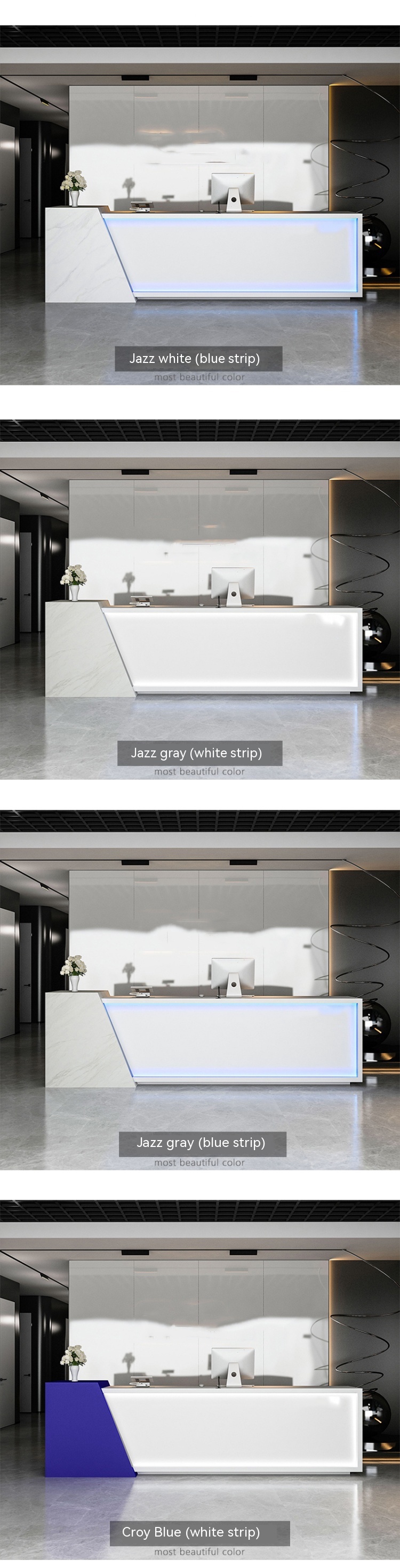 Sleek and Practical Reception Desk for Firms Stylistic Simplicity at Its Best