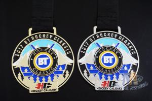 China Hockey Calgary Baseball Sports Events Metal Award Medals Custom Logo Soft Enamel With RIbbon wholesale
