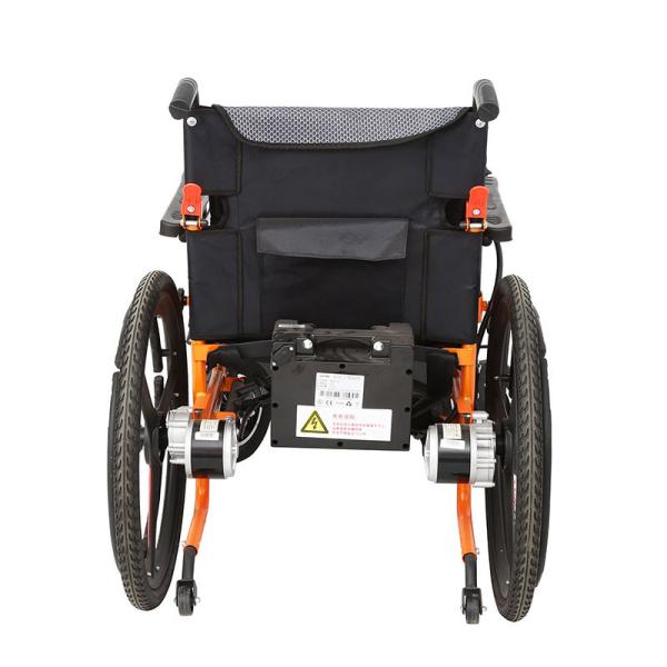 Quality High Back Comfort Electric Wheelchair Lead Acid Battery 4 Wheel Scooter Portable Folding Electric Wheelchair for sale