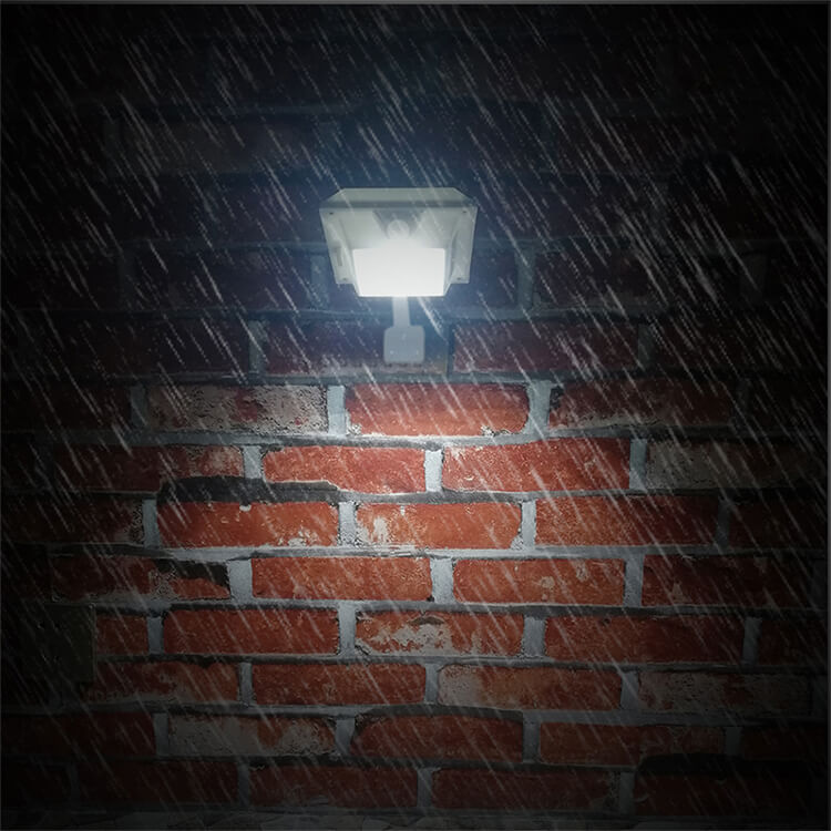 Outdoor Wall Mounted Solar Garden Light with PIR Motion Sensor and 300lm Luminous Flux