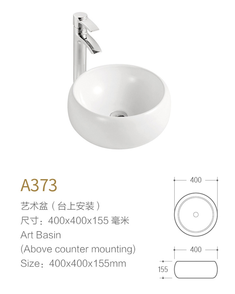Low Moisture Absorption Wash Basin Decoration Features Scratch Stain Heat Resistance Sink