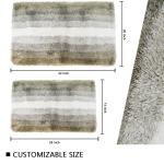 Light Yellow Shaggy Tufted Bath Mat 1200 GSM Yarn Weight