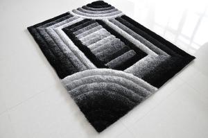 China 3D Classic White Grey Black Multi Color Polyester Rug Modern Rug(3303) wholesale