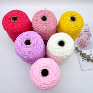 China 100g/400g Yarn Cone 3mm 8ply Rugs And Carpet Tufting Acrylic Yarn For Tufting Gun wholesale