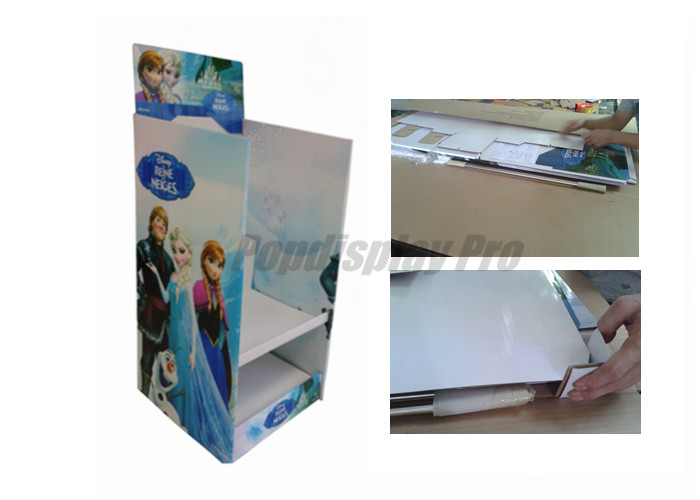 Stylish Cardboard Shelf Display Full Colors Printed With Round Side Tops