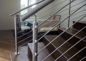 China Flooring Mounted 304ss Rod Bar Handrail Stainless Steel Railing wholesale