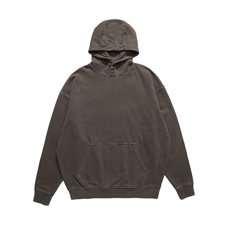 2023 Men's Hoodies Sweatshirts Loose Pullover Style in 100% Heavy Weight Washed Cotton