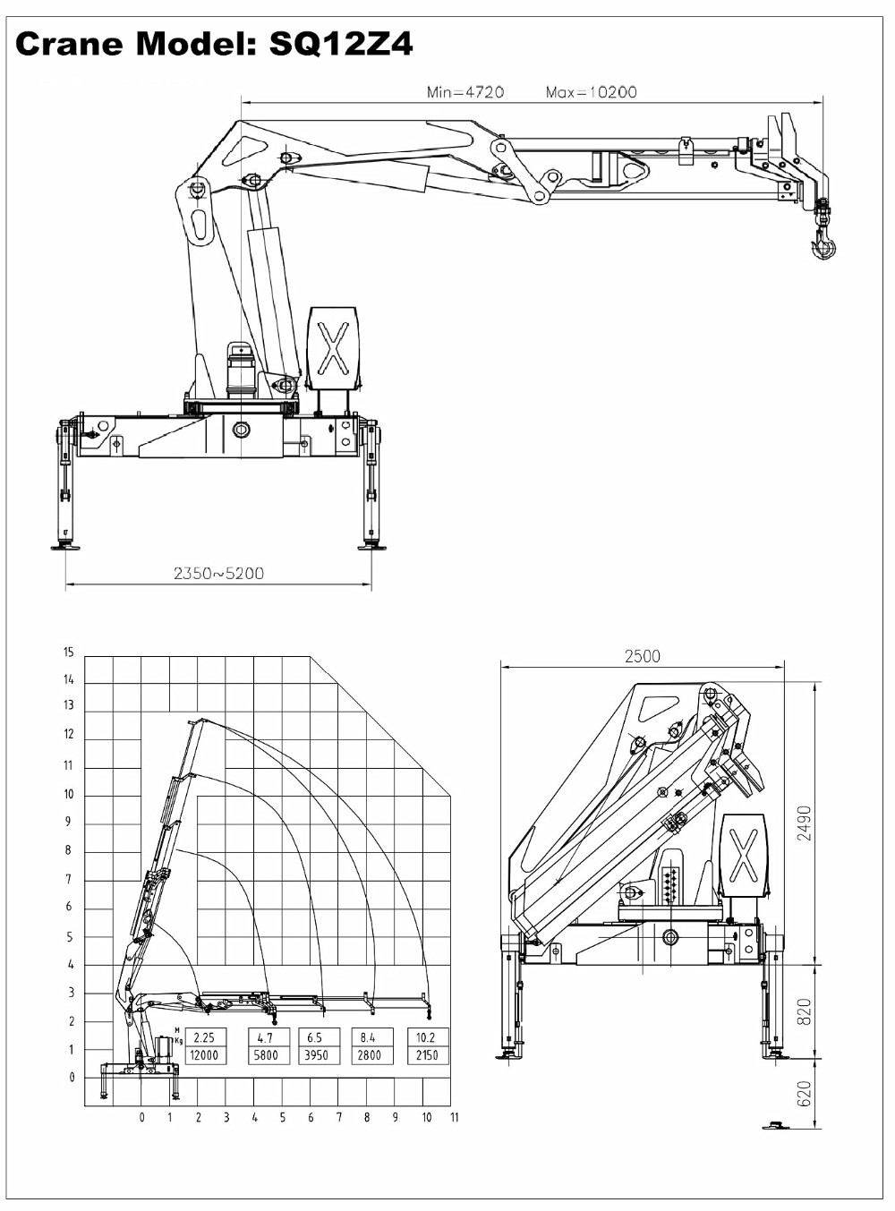 Hydraulic Folding Arm Brick Grab Block Lifting Crane With Truck