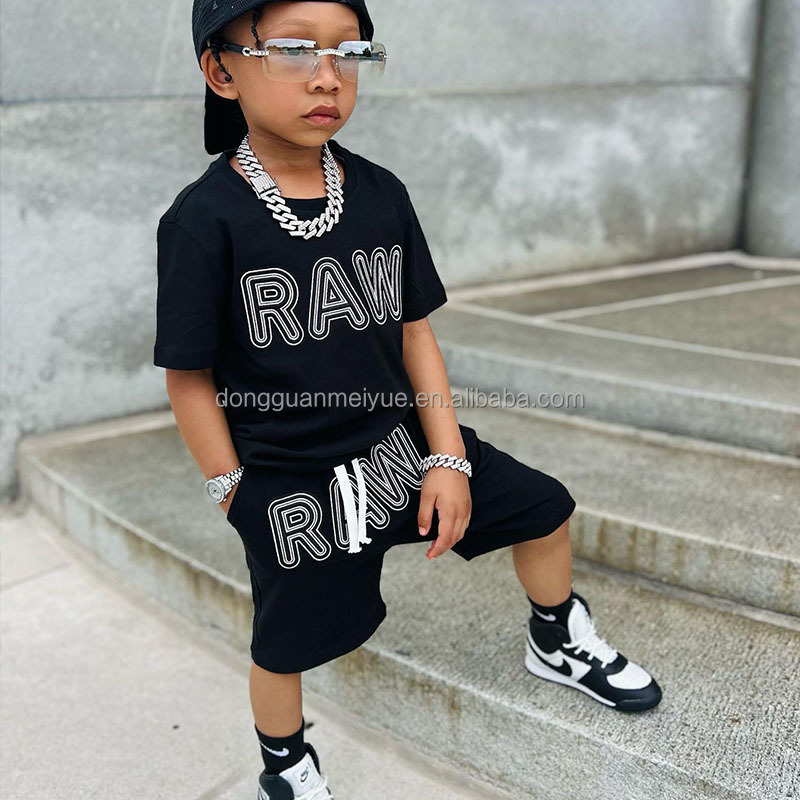 Summer Children Clothing Sets Boys Streetwear Kids Two Piece Shorts Multicolor