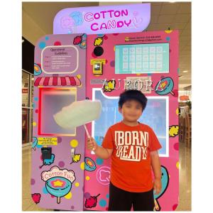 China Colourful Fairy Floss Cotton Candy Vending Machine Customizable Payment wholesale