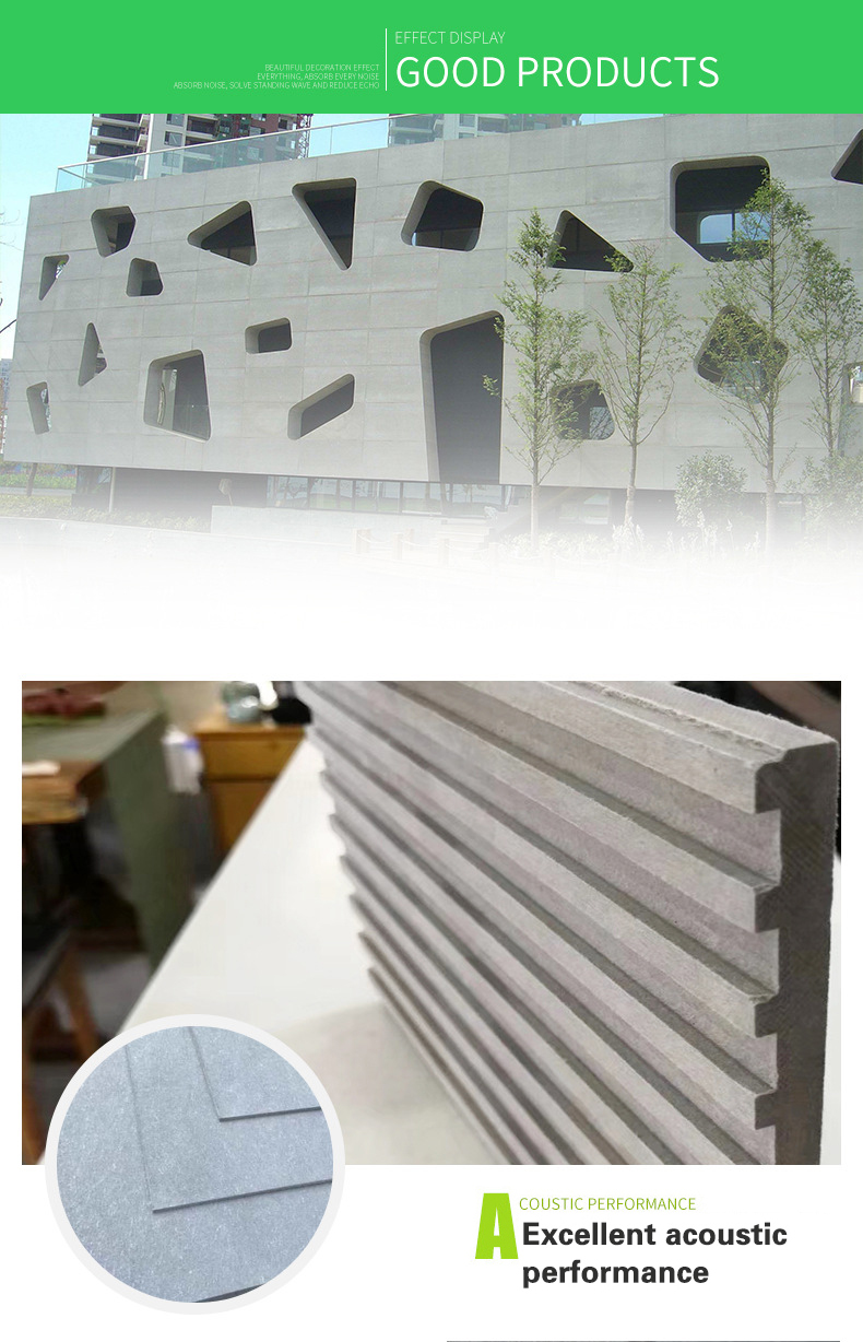 Exterior Cement Siding Fibre Cement Board With Polished Surface