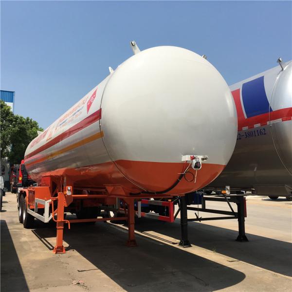 Powerful 3 Axles Lpg Tank Trailer , 30CBM To 65CBM Propane Semi -Trailer
