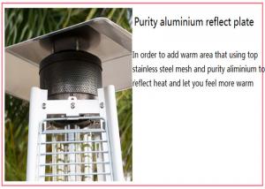 China Outdoor 2270mmH stainless steel silver portable gas patio heater wholesale