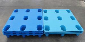 China Impact Resistance Nine Foot 4T Plastic Blow Molding Pallets 1200*800 mm Euro Pallets wholesale