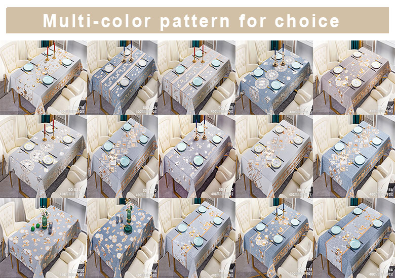 Stain Resistant Tablecloth for Kitchen Table Cover Design PVC Rectangle Tablecloth