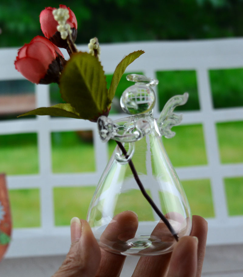 Pure hand-made angel vase Creative floral flower arrangement home hydroponic container gift
