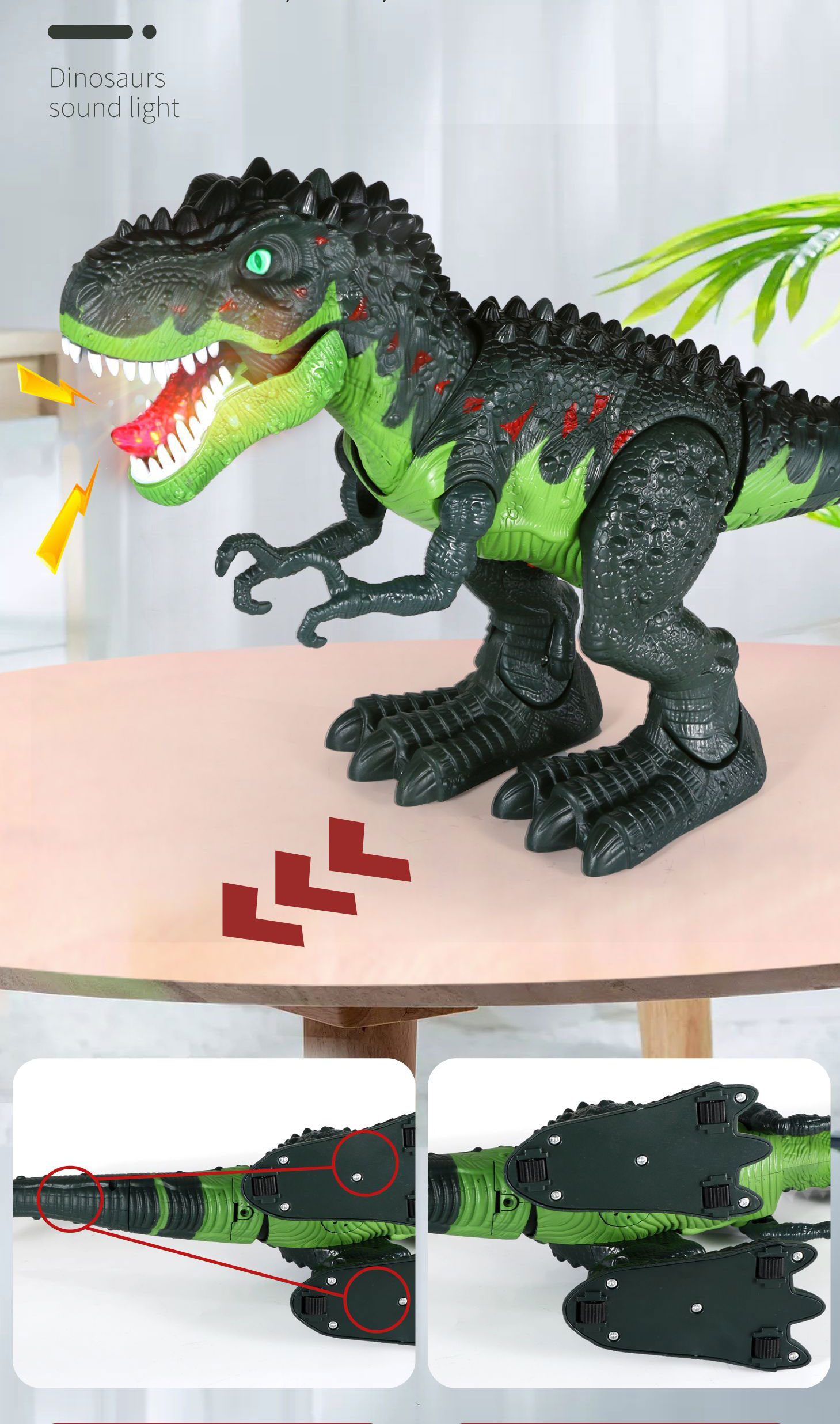 Large Electric Walking Sound Tyrannosaurus Rex Simulation Dinosaur Animal Model Toy Items