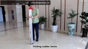 China Anti Corrosion 2x6 2m Aluminium Folding Ladder wholesale