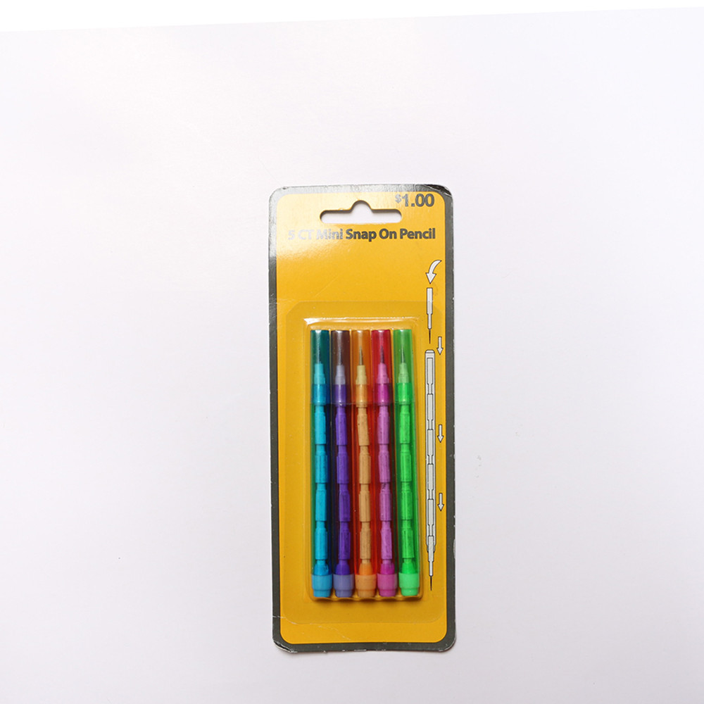 Easter Plastic with blister card packing , plastic multi-head bullet push pencil non-sharpening pencil