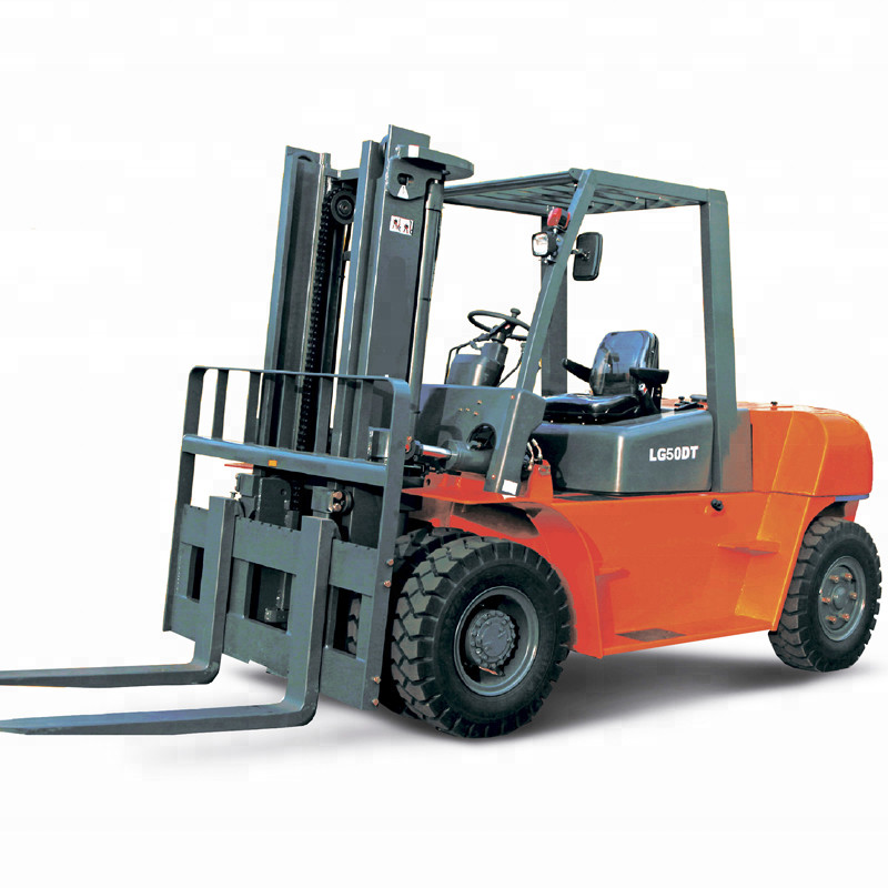 3 Stage Port Handling Equipments LG50DT With Light Weight 5 Ton Hydraulic Forklift Truck Diesel Machines