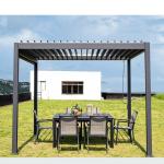 3.6mx4.2m Metal Roof Gazebo Villa Garden Landscape Leisure Shade Aluminium