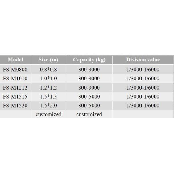 2000kg LED Display Industrial Digital Platform Floor Weighing Scale with OEM Customized Support and Design 1.2m*1.2m Size