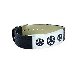 China Europ American Fashion Trendy Stainless Steel Geniune PU Leather Bracelet Bangle LBL02 wholesale