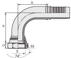 Factory Supply Excavator Use Hydraulic Hose Fitting 90 Degree Elbow Bsp Female 60 Degree Cone 22691