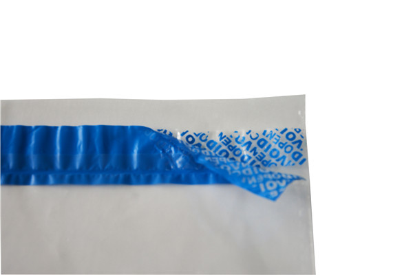 Stock Plain Tamper Evident Security Bag Without Printing Strong Adhesive