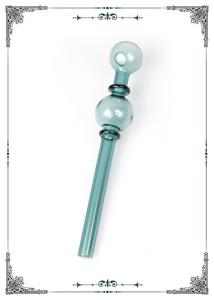 China Hand Blown Smoking Burning Tube Borosilicate Glass Bong Minted Color wholesale