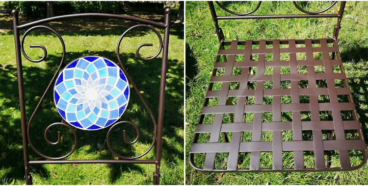 European Outdoor Bistro Set for Balcony Small Three-Piece Table And Chair Garden