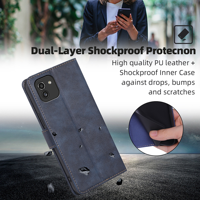 PU Leather Flip Book Case for Samsung Galaxy A03 A13 A34 A54 A73 5g A72 A53 A32 A33 A22