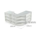 Wooden Supermarket Cashier Counter Table With Display Case Fashionable ODM
