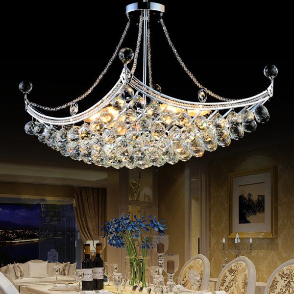 Indoor Hanging LED Crystal Pendant Light For Living Room Hotel H360mm